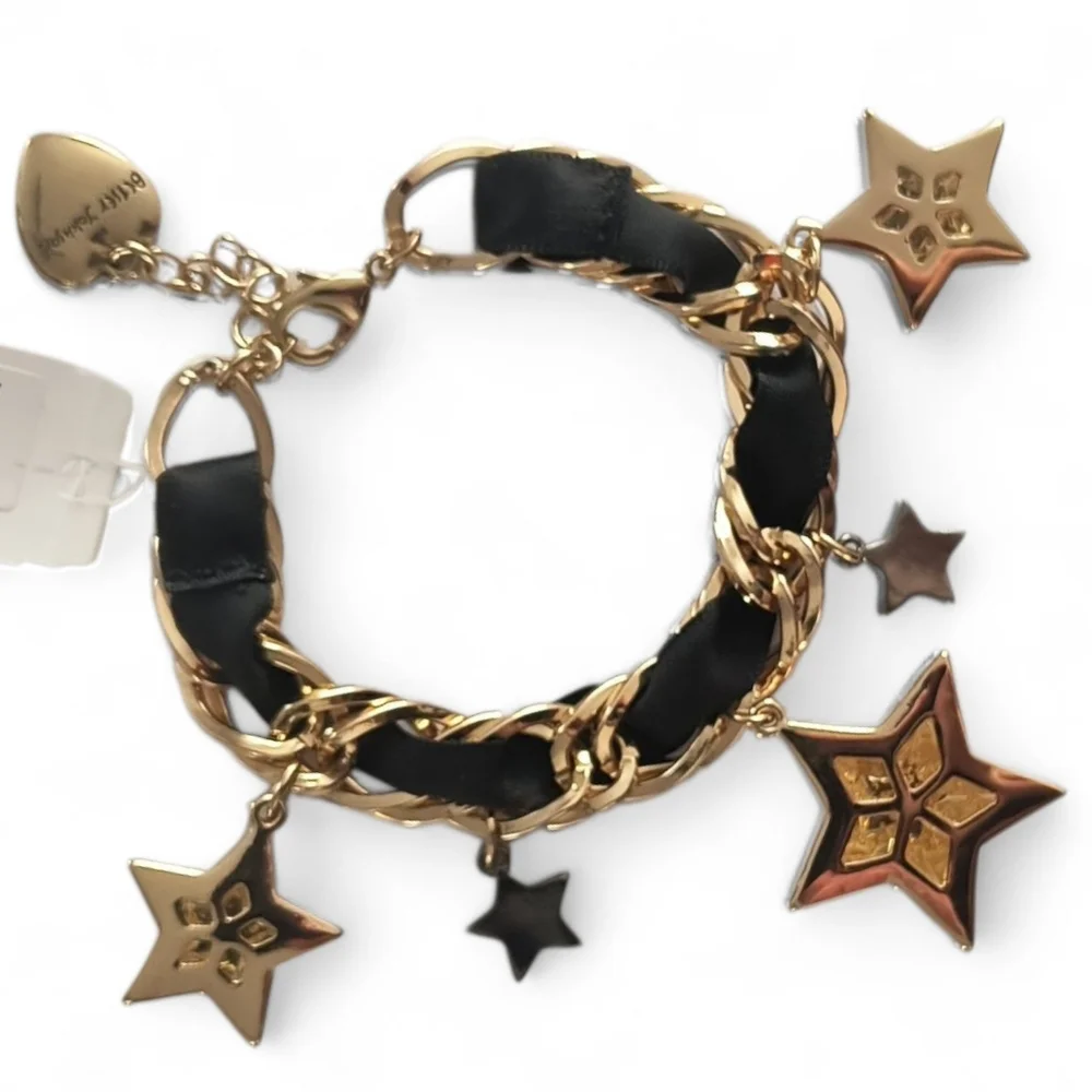 Betsey Johnson Gold and Gray Star Bracelet